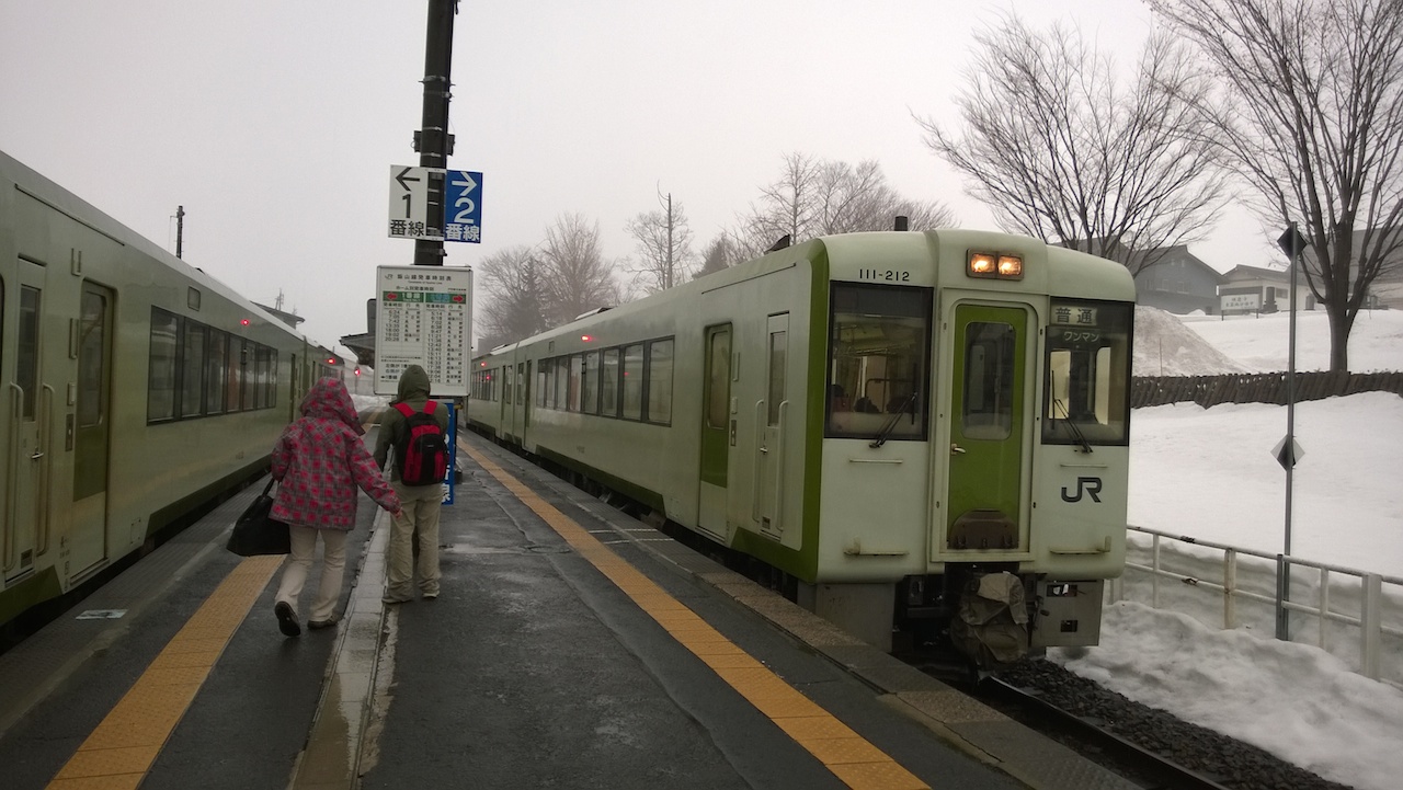 キハ110・飯山線戸狩野沢温泉駅